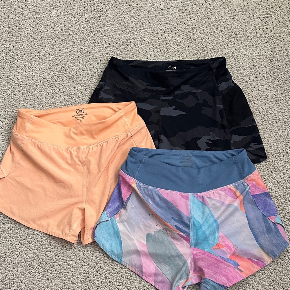 Lot of 3 Athleta Girls Shorts Size Small
